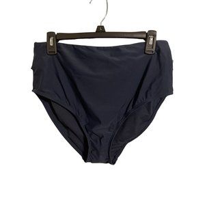 Women's Wrap Waist Bikini Bottom - Island Wave Navy Large